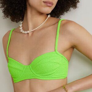 Mara Hoffman Lua recycled popcorn underwired bikini top L